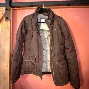 Vintage Abercrombie & Fitch Dark Brown Quilted Jacket